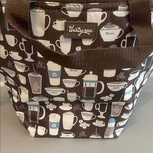 Thirty-One Brown Coffee Motif Tote